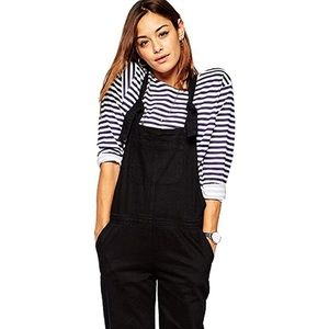 Black Denim Overalls